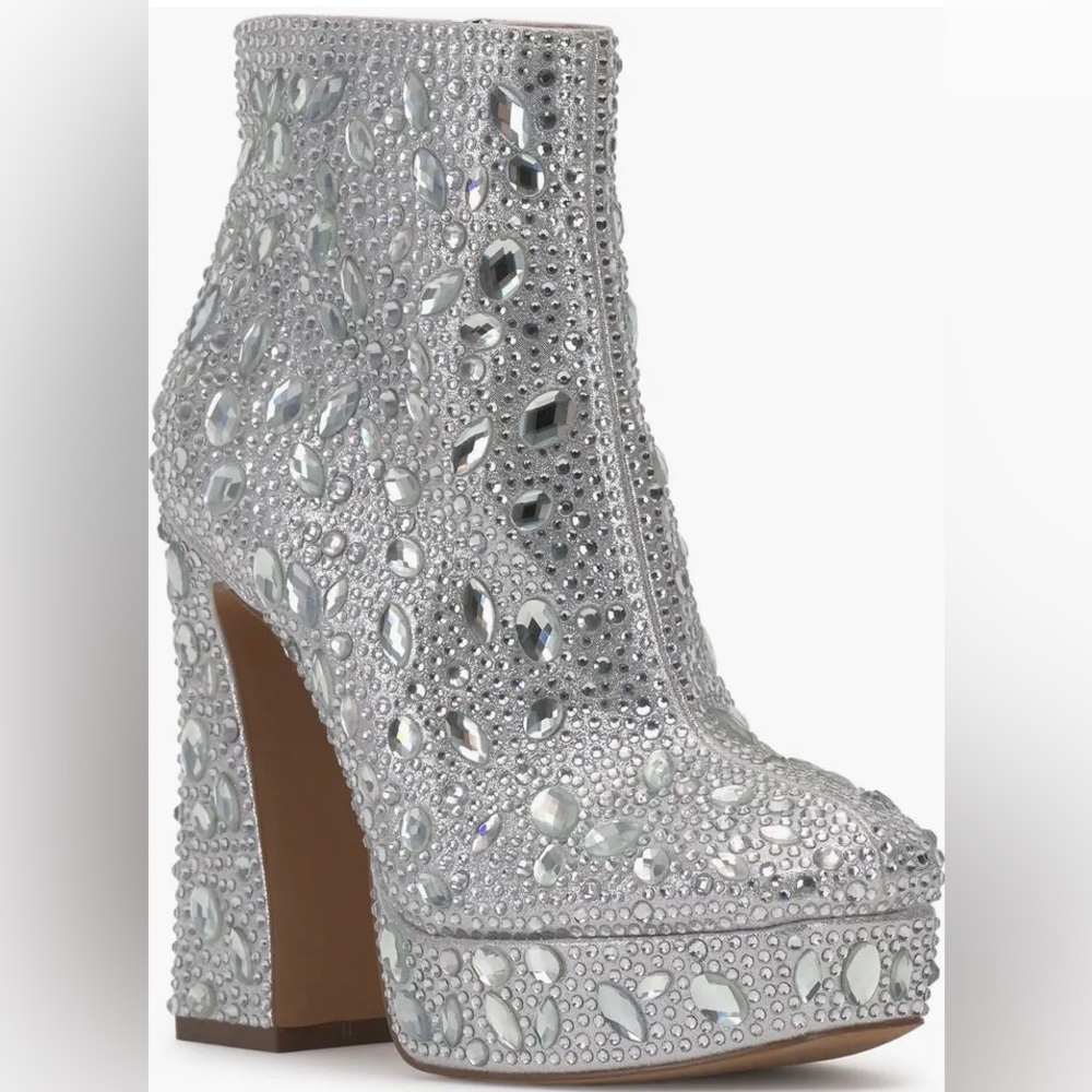 NWT Glam Jessica Simpson Shimmer Dolly Platform Booties.New in Box.Size 10 - Picture 4 of 8